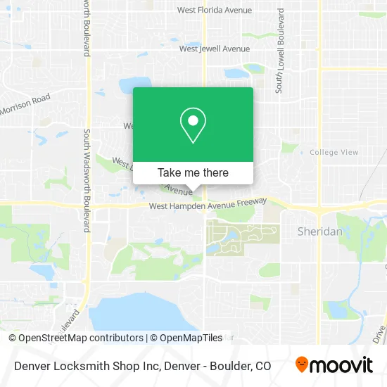 Denver Locksmith Shop Inc map
