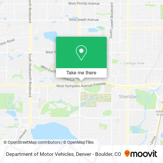 Department of Motor Vehicles map