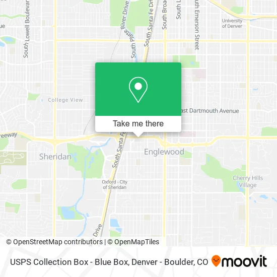 USPS Collection Box - Blue Box map
