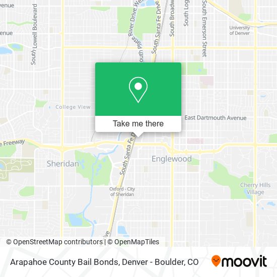 Arapahoe County Bail Bonds map