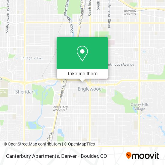 Mapa de Canterbury Apartments