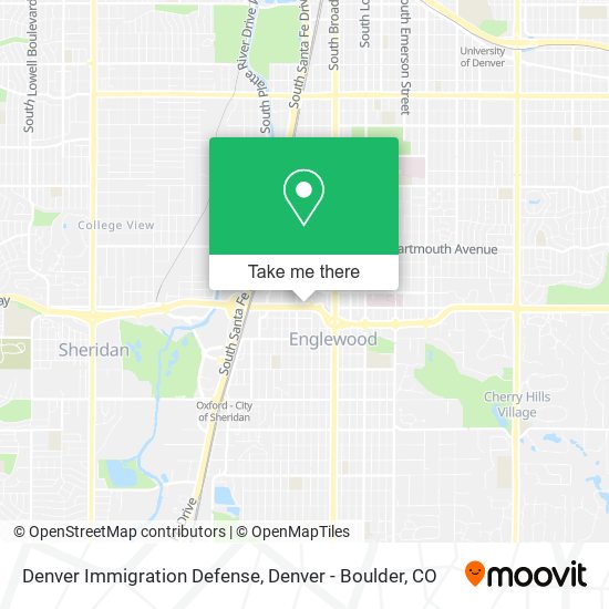 Mapa de Denver Immigration Defense