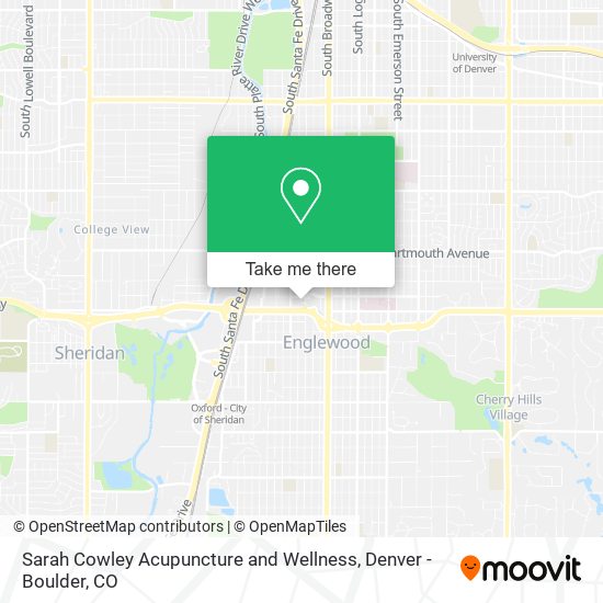 Mapa de Sarah Cowley Acupuncture and Wellness