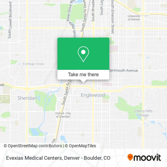 Evexias Medical Centers map