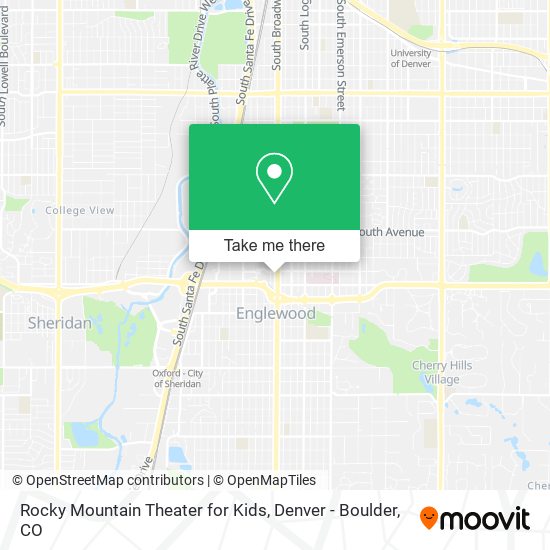 Rocky Mountain Theater for Kids map