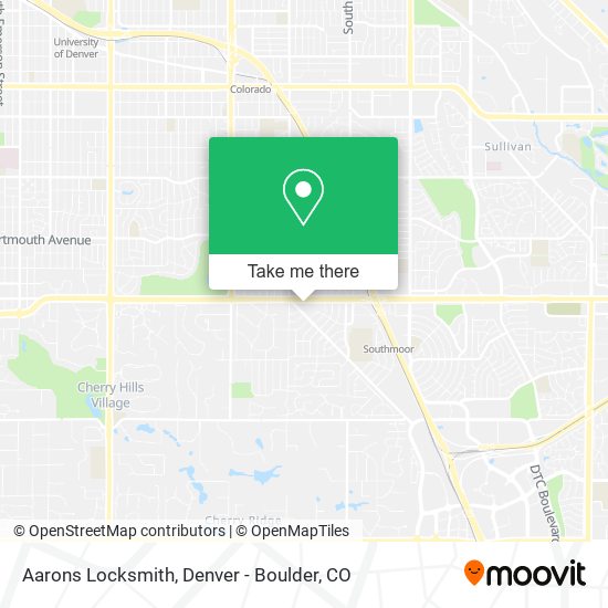 Aarons Locksmith map