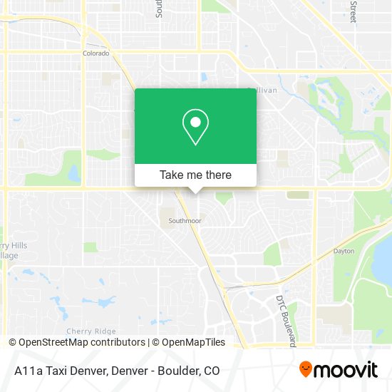 A11a Taxi Denver map