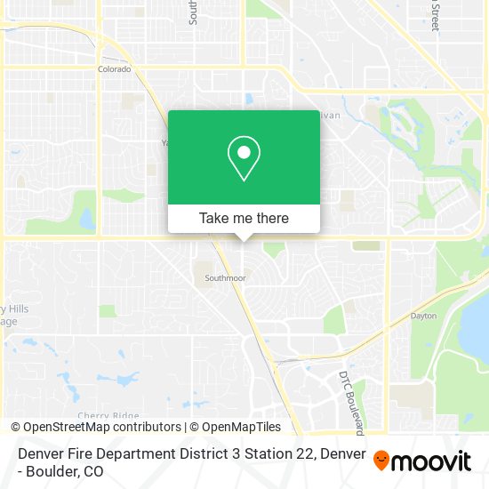 Denver Fire Department District 3 Station 22 map