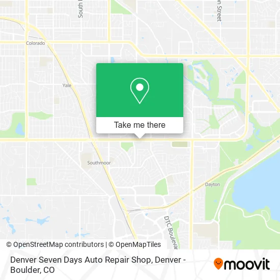 Denver Seven Days Auto Repair Shop map