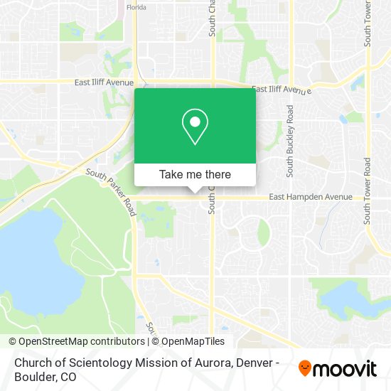 Church of Scientology Mission of Aurora map