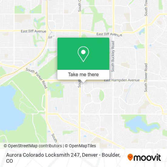 Aurora Colorado Locksmith 247 map