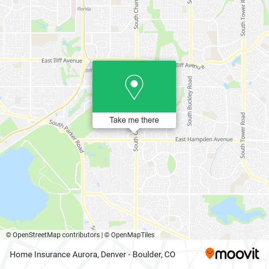 Mapa de Home Insurance Aurora