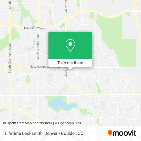 Lifetime Locksmith map