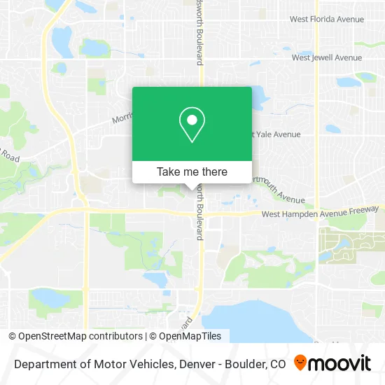 Department of Motor Vehicles map