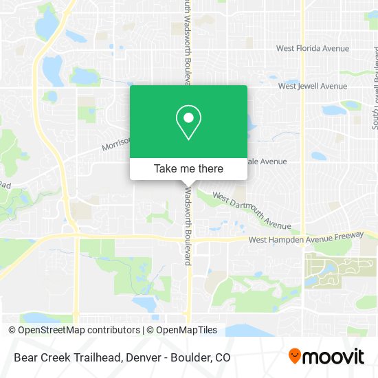 Bear Creek Trailhead map