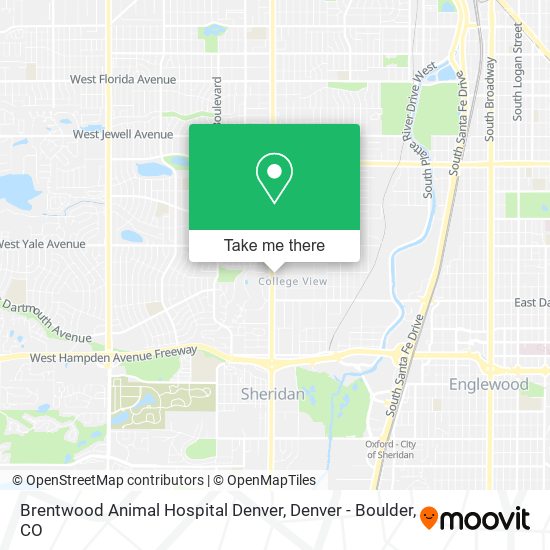 Mapa de Brentwood Animal Hospital Denver