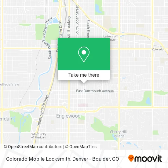Colorado Mobile Locksmith map