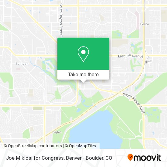Joe Miklosi for Congress map