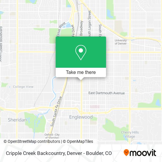 Cripple Creek Backcountry map