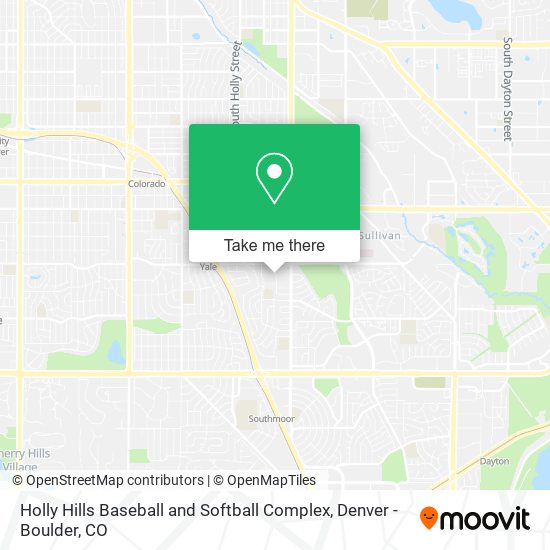 Holly Hills Baseball and Softball Complex map