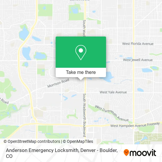 Anderson Emergency Locksmith map