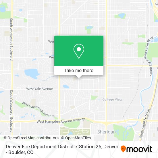 Denver Fire Department District 7 Station 25 map