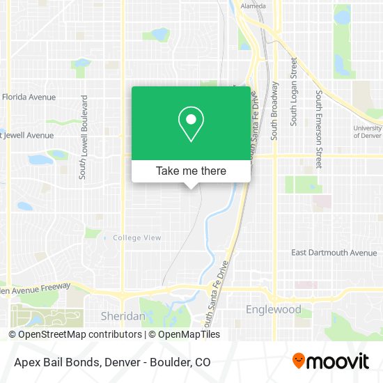 Apex Bail Bonds map