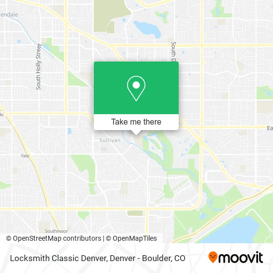 Locksmith Classic Denver map