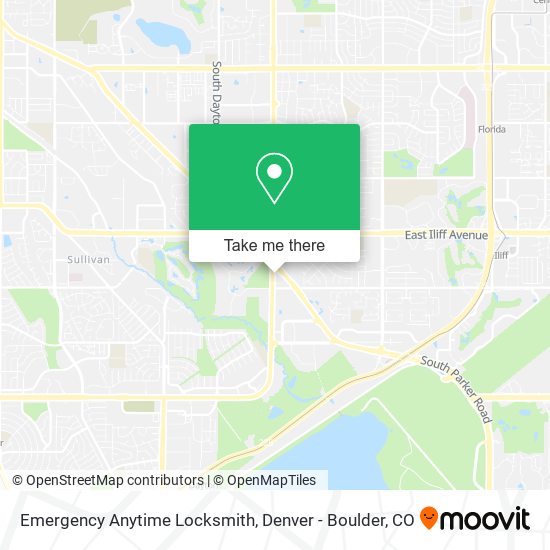 Mapa de Emergency Anytime Locksmith