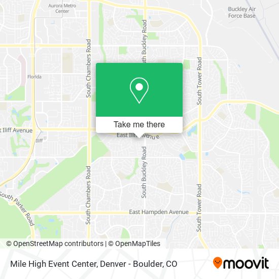 Mile High Event Center map