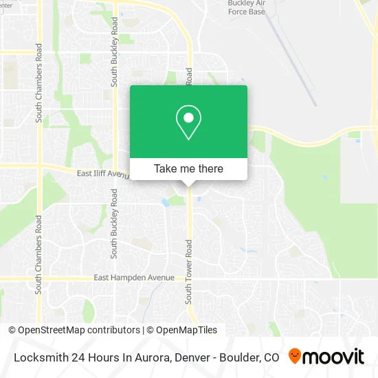 Locksmith 24 Hours In Aurora map