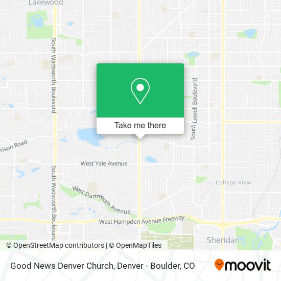 Good News Denver Church map