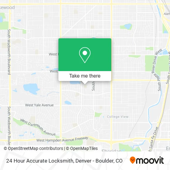 24 Hour Accurate Locksmith map