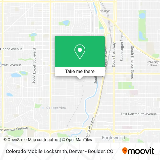 Colorado Mobile Locksmith map