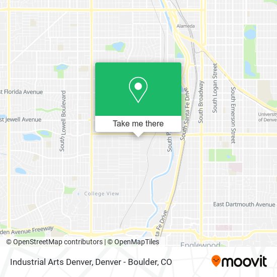 Mapa de Industrial Arts Denver