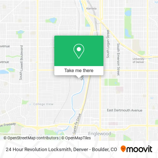 24 Hour Revolution Locksmith map