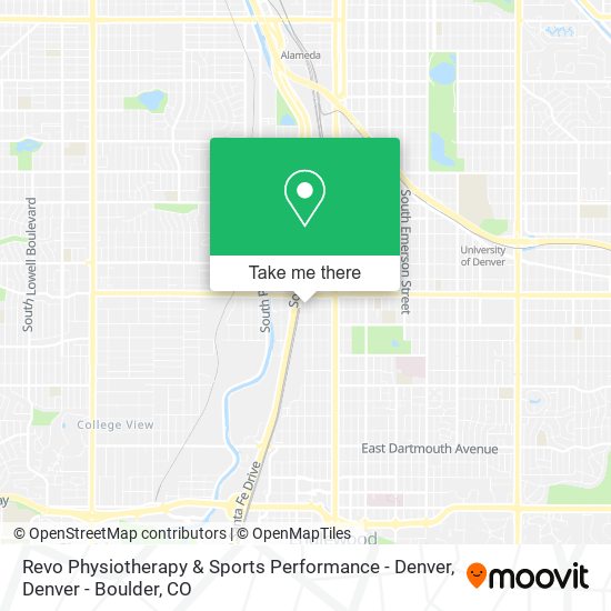 Mapa de Revo Physiotherapy & Sports Performance - Denver