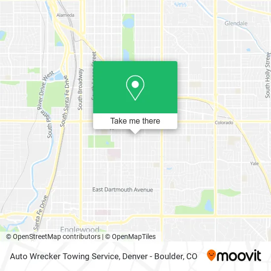Auto Wrecker Towing Service map