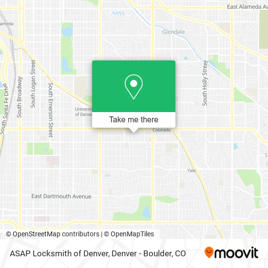 ASAP Locksmith of Denver map