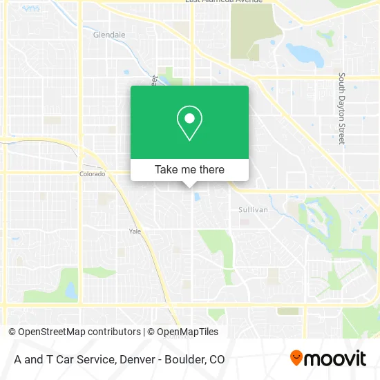 Mapa de A and T Car Service