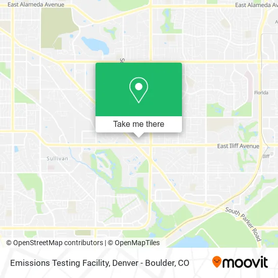 Emissions Testing Facility map