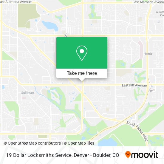 Mapa de 19 Dollar Locksmiths Service