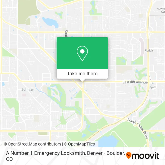 A Number 1 Emergency Locksmith map