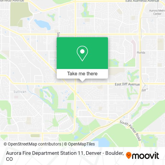 Aurora Fire Department Station 11 map