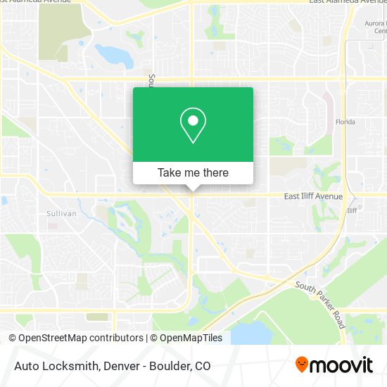 Mapa de Auto Locksmith