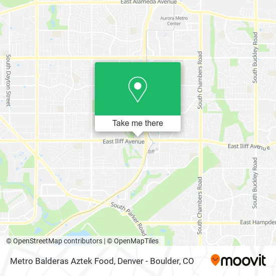 Mapa de Metro Balderas Aztek Food