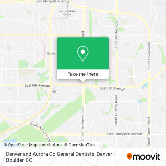 Denver and Aurora Co General Dentists map