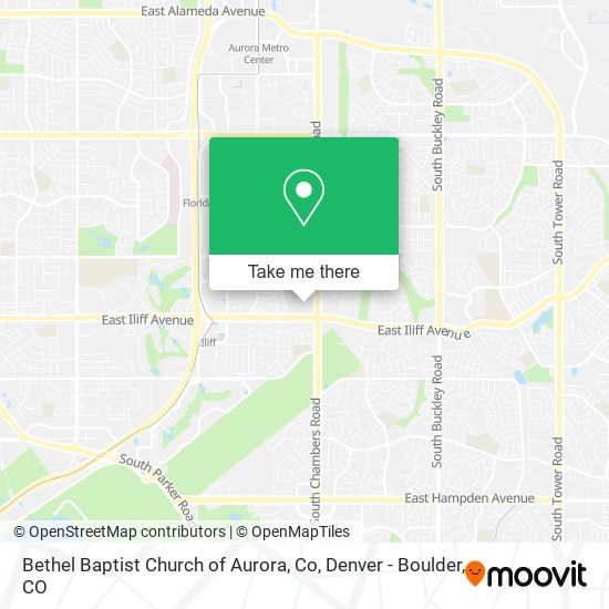 Mapa de Bethel Baptist Church of Aurora, Co