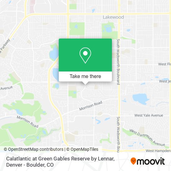Calatlantic at Green Gables Reserve by Lennar map