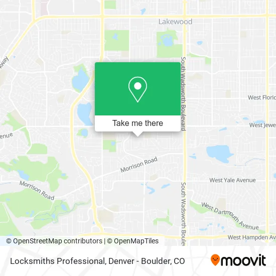 Locksmiths Professional map
